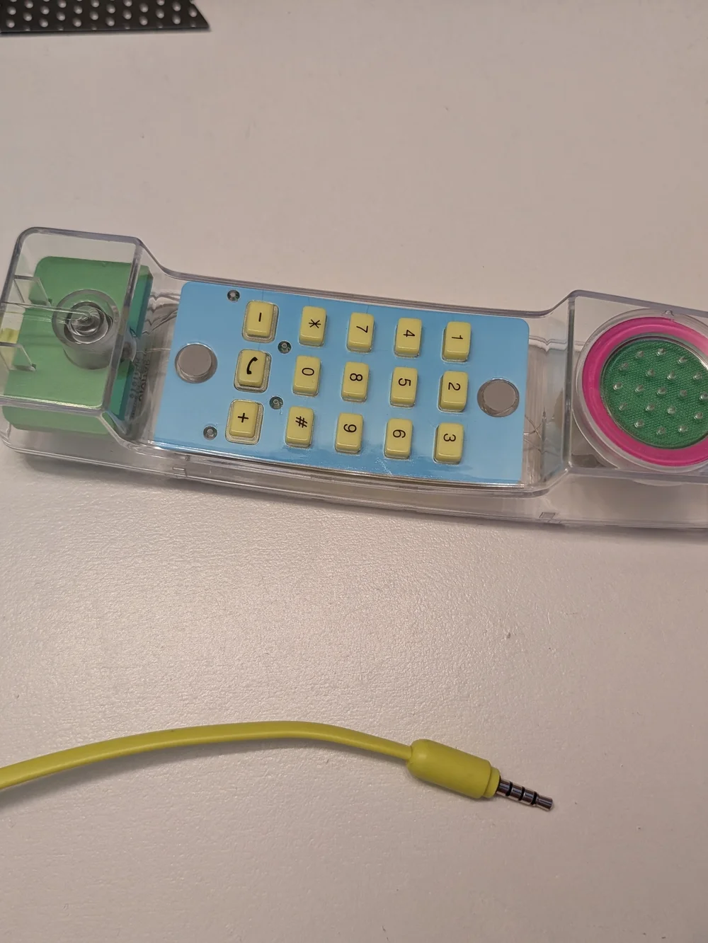 Target Bullseye Playground Wired Clear Phone Handset 2023 retro See Through